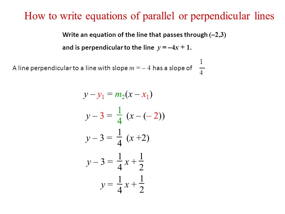 How to Write Equations of Perpendicular & Parallel Lines